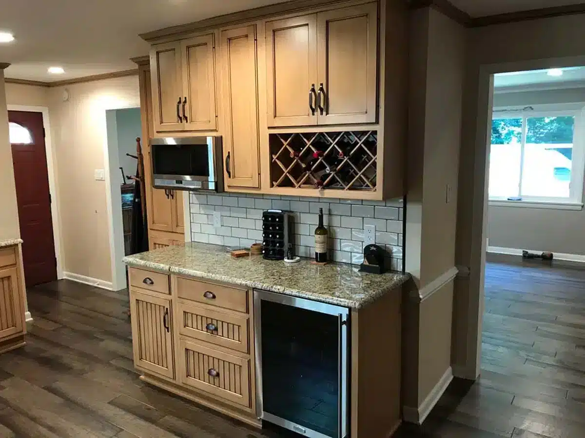new modern kitchen with custom cabinetry